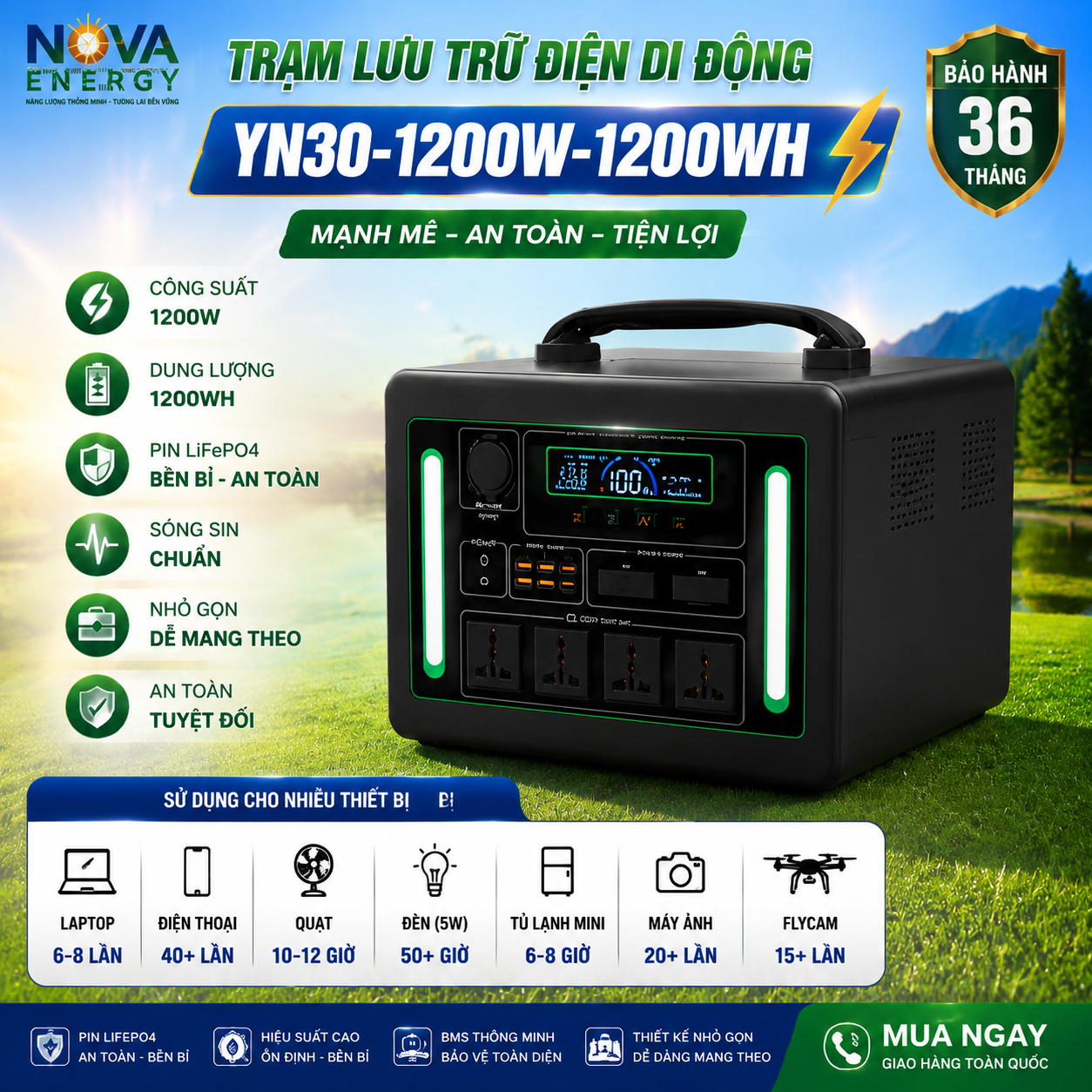 YN30 1200W 1200Wh