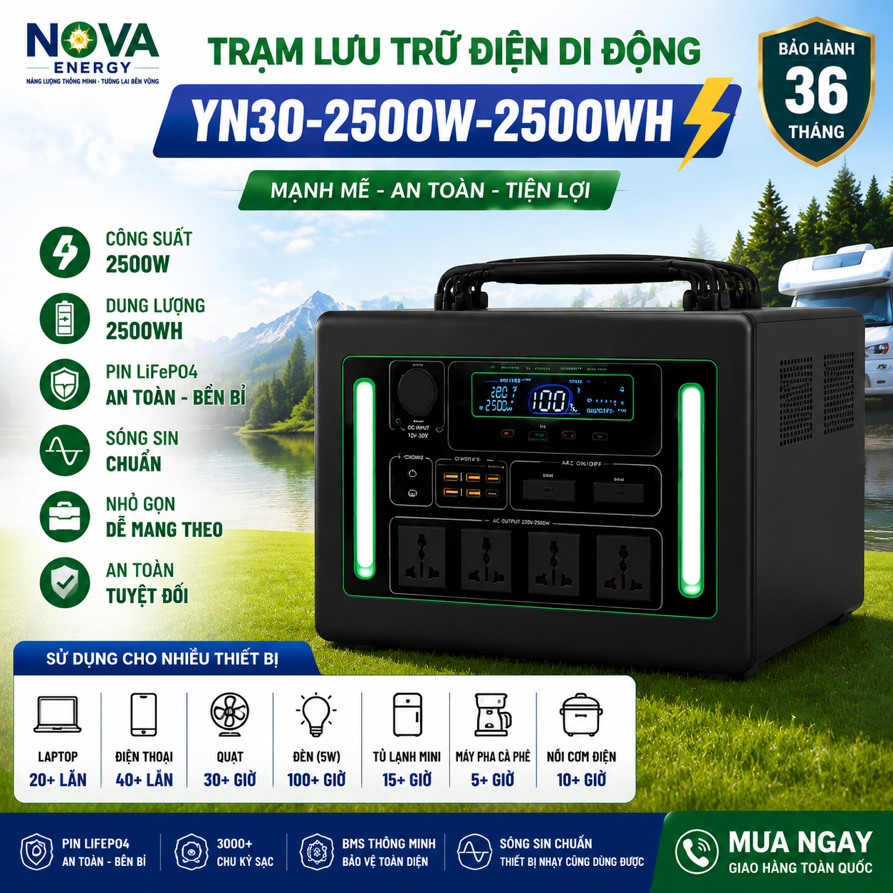 YN30 2500W 2500Wh